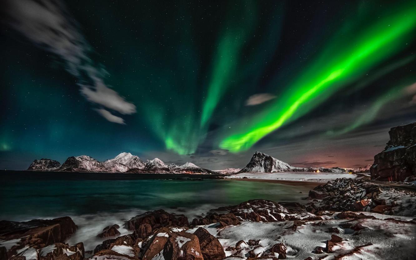 Aurora boreale sulla Lapponia svedese